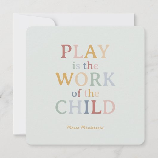 遊はマリア・モンテッソーリの作 招待状 (正面)