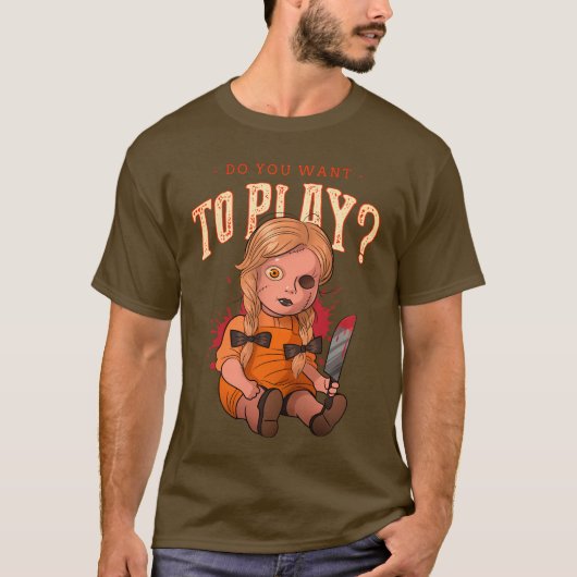遊びたい? Tシャツ (正面)