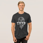 遊びには灰色すぎる トライブレンドTシャツ (正面全面)