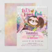 遊びに行こう！　お誘い、スロース・テープの誘い 招待状 (正面/裏面)