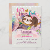 遊びに行こう! のぼり木のお誘い、スロース・テープの招待 招待状 (正面/裏面)