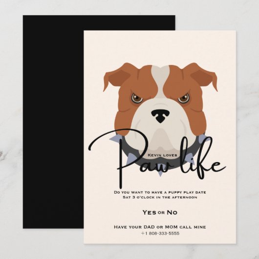 遊びの日招待 招待状 (正面/裏面)