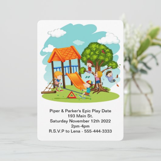 遊びの日 招待状 (スタンド正面)