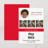 遊びの約束カード 招待状 (正面/裏面)