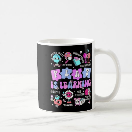 遊びは学び 教師の学校初日が楽しい コーヒーマグカップ (右)