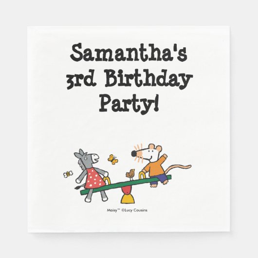 遊び場でシーソーとメイジー スタンダードランチョンナプキン (正面)