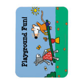 遊び場でシーソーとメイジー マグネット (縦)