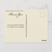 遊び場のブランコで遊ぶユーモアあふれる猫たち ありがとう ポストカード (裏面)