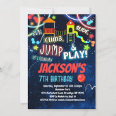 遊び場の誕生日パーティーの招待状 招待状 (正面)