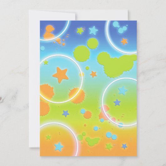 遊び場の誕生日パーティーの招待状 招待状 (裏面)