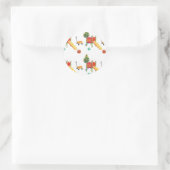 遊び場の誕生日パーティーステッカーメッセージカード夏 ラウンドシール (バッグ)