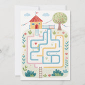 遊び場の誕生日 編集可能な子供の誕生日パーティー 招待状 (裏面)