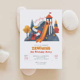 遊び場の遊誕生日会の招待 招待状