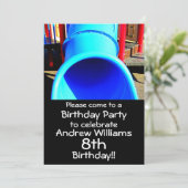 遊び場または公園の誕生日パーティーへの招待 招待状 (スタンド正面)