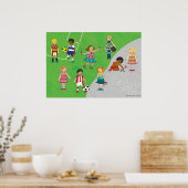 遊び場ゲーム少年少女ポスター ポスター (キッチン)