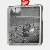 遊び場ティラノサウルスTREX恐竜おもしろい メタルオーナメント (左)