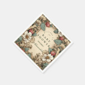 遊び心あふれるいちごの森のベビーシャワー スタンダードカクテルナプキン (角)