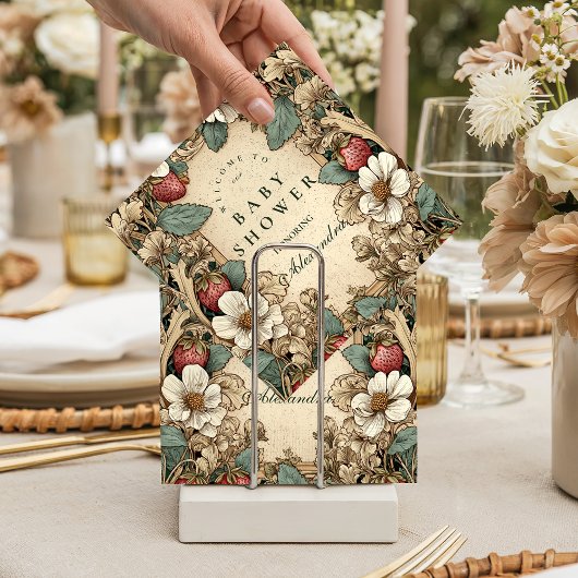 遊び心あふれるいちごの森のベビーシャワー スタンダードカクテルナプキン