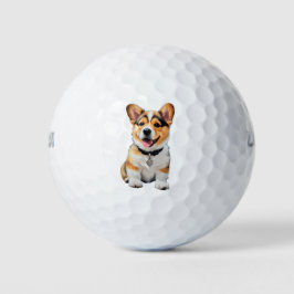 遊び心あふれるかわいいコーギーのゴルフボール、犬好きな方へ ゴルフボール