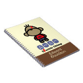 遊び心あふれるアニメ風電気猿オリジナルネーム ノートブック (右側)