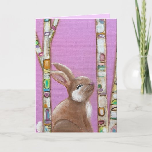 遊び心あふれるアートうさぎ2カード カード (正面)