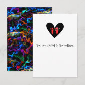 遊び心あふれるカニのウェディング 招待状 (正面/裏面)