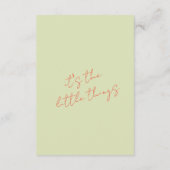 遊び心あふれるカラフルなレトロモダンウェディングの詳細 エンクロージャーカード (裏面)