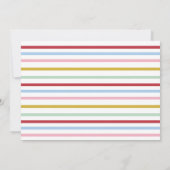 遊び心あふれるカラフルな虹の楽しいホリデーカード 招待状 (裏面)