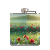 遊び心あふれるカントリーコスチュームのカウガール酒ビニールラッピングフラスコ フラスク (裏面)