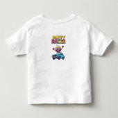 🚗 遊び心あふれるカートゥーン乗り物デザインTシャツ 🎈 トドラーTシャツ (裏面)