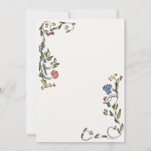 遊び心あふれるガーデンパーティーの花シャワー　赤ちゃんへのアドバイス 招待状 (裏面)