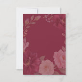 遊び心あふれるキツネの秋の花 サンキューカード (裏面)