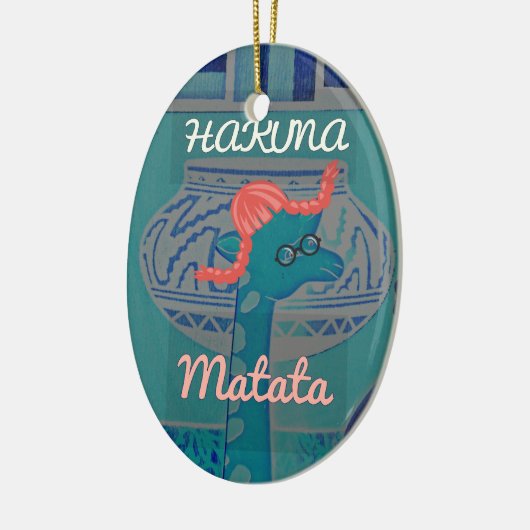 遊び心あふれるキリンのアート:アフリカの喜び セラミックオーナメント (左)