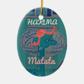 遊び心あふれるキリンのアート:アフリカの喜び セラミックオーナメント (正面)