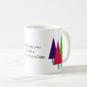 遊び心あふれるクリスマスツリー コーヒーマグカップ (正面右)