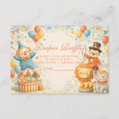 遊び心あふれるサーカスの友達おむつくじ エンクロージャーカード (正面)