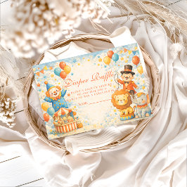 遊び心あふれるサーカスの友達おむつくじ エンクロージャーカード