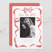 遊び心あふれるシャンパンタワー・セーブ・ザ・デート 手描き セーブザデート (正面/裏面)