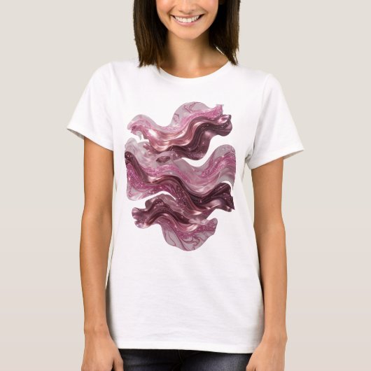 遊び心あふれるシルバー抽象芸術 オリジナルTシャツ Tシャツ (正面)