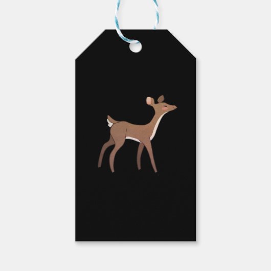 遊び心あふれるデザイン、Oh Deer Me ギフトタグ (正面)