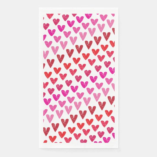 遊び心あふれるハートの紙ナプキン (正面)