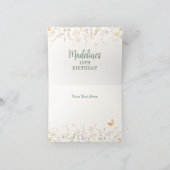 遊び心あふれるフラワーガーデンパーティー感謝カード サンキューカード (内部)