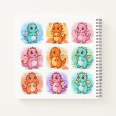 遊び心あふれるベイビードラゴン - オーダーメイド ノートブック (裏面)