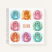 遊び心あふれるベイビードラゴン - オーダーメイド ノートブック (正面)