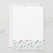 遊び心あふれるボヘミアンスタイルのカラフルな野の花　1歳の誕生日パーティー 招待状 (裏面)