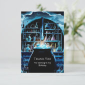 遊び心あふれるボーホー・マジック・サイエンティストの誕生日 サンキューカード (スタンド正面)