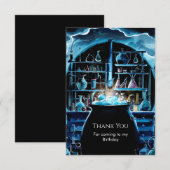 遊び心あふれるボーホー・マジック・サイエンティストの誕生日 サンキューカード (正面/裏面)