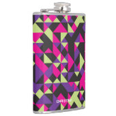 ** & 遊び心あふれるモダン幾何学パターン - ネーム付き フラスク (右)