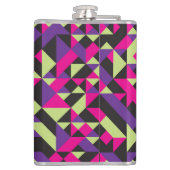 ** & 遊び心あふれるモダン幾何学パターン - ネーム付き フラスク (裏面)