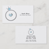 遊び心あふれる婚約指輪のイラスト 名刺 (正面/裏面)